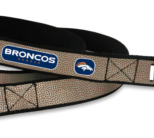 Denver Broncos Pet Leash Reflective Football Size Small