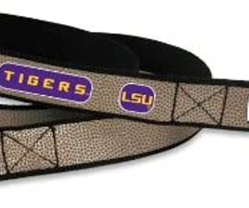 LSU Tigers Pet Leash Reflective Football Size Large Alternate CO