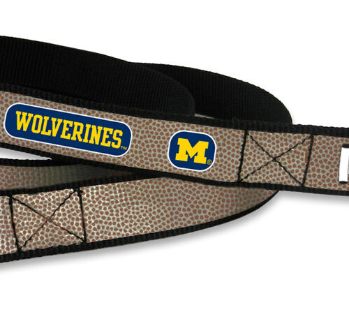 Michigan Wolverines Reflective Football Leash – S