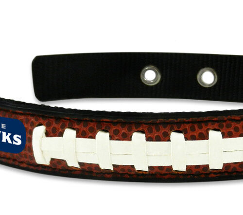 Seattle Seahawks Pet Collar Leather Classic Football Size Small CO