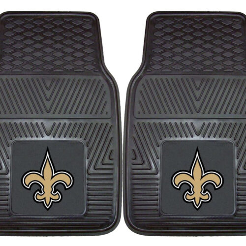 New Orleans Saints Car Mats Heavy Duty 2 Piece Vinyl