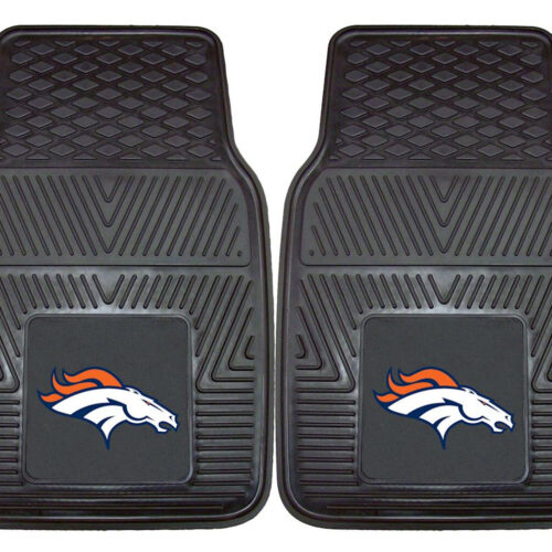 Denver Broncos Car Mats Heavy Duty 2 Piece Vinyl