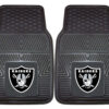 Las Vegas Raiders Car Mats Heavy Duty 2 Piece Vinyl