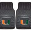 Miami Hurricanes Car Mats Heavy Duty 2 Piece Vinyl