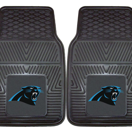 Carolina Panthers Car Mats Heavy Duty 2 Piece Vinyl