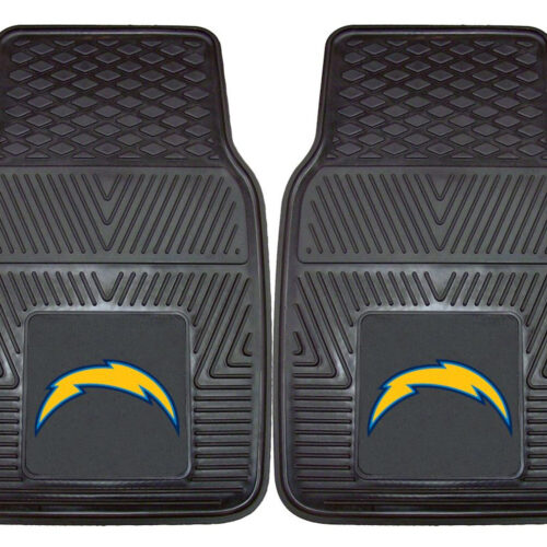 Los Angeles Chargers Car Mats Heavy Duty 2 Piece Vinyl