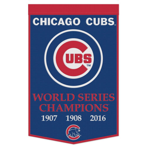 Chicago Cubs Banner Wool 24×38 Dynasty Champ Design