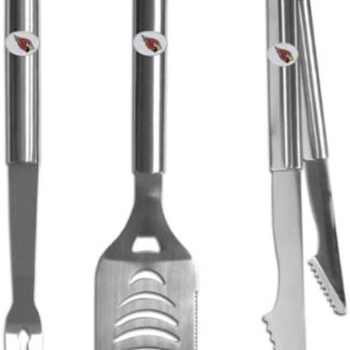 Arizona Cardinals Utensil Set Grilling BBQ Stainless Steel 3 Piece