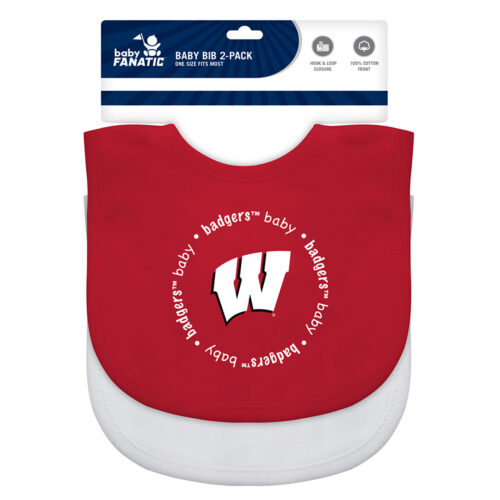 Wisconsin Badgers Baby Bib 2 Pack