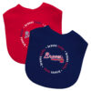 Atlanta Braves Baby Bib 2 Pack