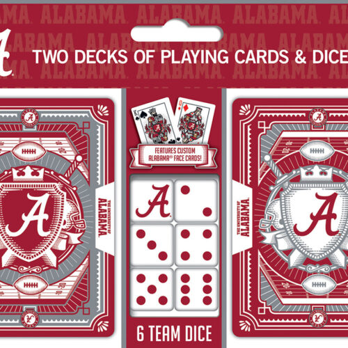 Alabama Crimson Tide Playing Cards and Dice Set