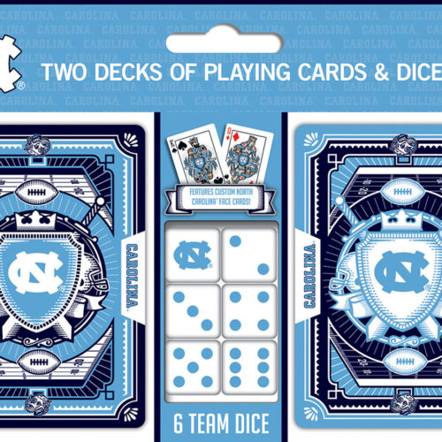 North Carolina Tar Heels Playing Cards and Dice Set