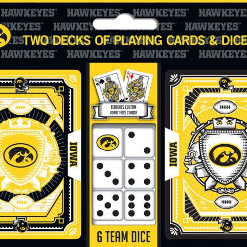 Iowa Hawkeyes Playing Cards and Dice Set