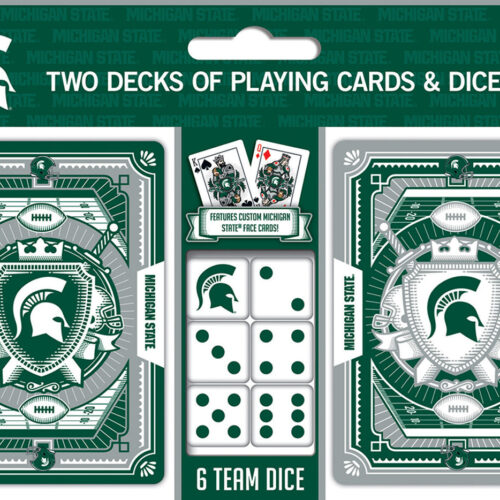 Michigan State Spartans Playing Cards and Dice Set