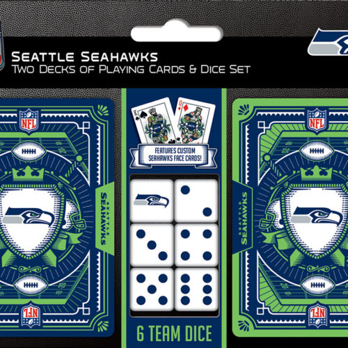 Seattle Seahawks Playing Cards and Dice Set