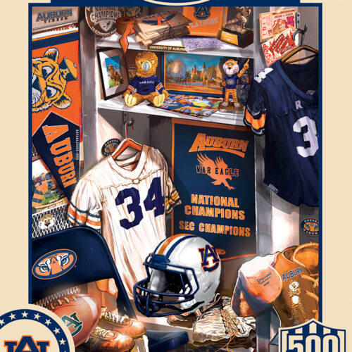 Auburn Tigers Puzzle 500 Piece Locker Room