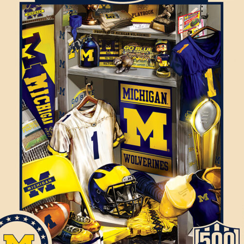 Michigan Wolverines Puzzle 500 Piece Locker Room