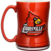 Louisville Cardinals Coffee Mug 14oz Sculpted Relief Team Color