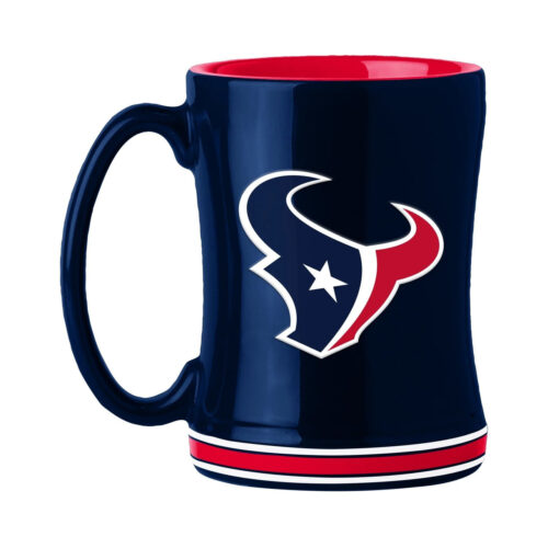 Houston Texans Coffee Mug 14oz Sculpted Relief Team Color