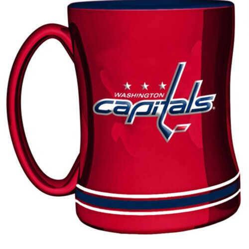 Washington Capitals Coffee Mug 14oz Sculpted Relief Team Color