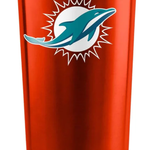 Miami Dolphins Travel Tumbler 20oz Stainless Steel