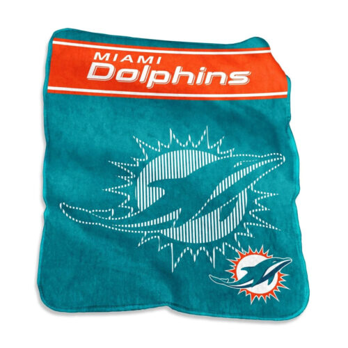 Miami Dolphins Blanket 60×80 Raschel Throw