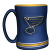 St. Louis Blues Coffee Mug 14oz Sculpted Relief Team Color