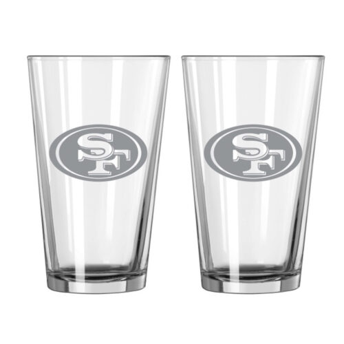 San Francisco 49ers Glass Pint Frost Design 2 Piece Set