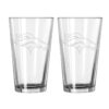 Denver Broncos Glass Pint Frost Design 2 Piece Set