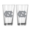 North Carolina Tar Heels Glass Pint Frost Design 2 Piece Set