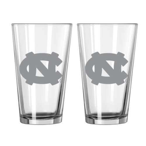 North Carolina Tar Heels Glass Pint Frost Design 2 Piece Set