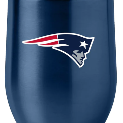 New England Patriots Travel Tumbler 16oz Stainless Steel Curved