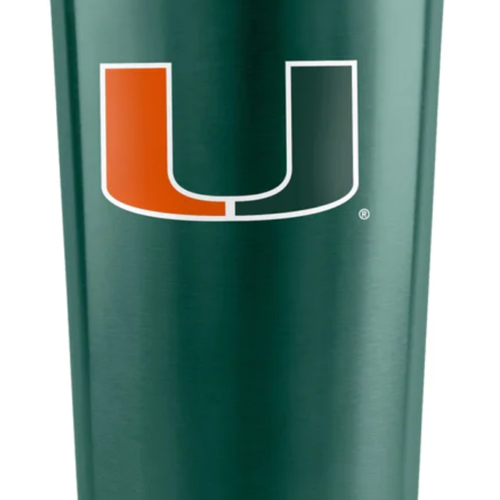 Miami Hurricanes Travel Tumbler 20oz Stainless Steel