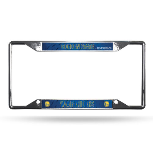 Golden State Warriors License Plate Frame Chrome EZ View – Special Order