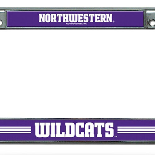 Northwestern Wildcats License Plate Frame Chrome