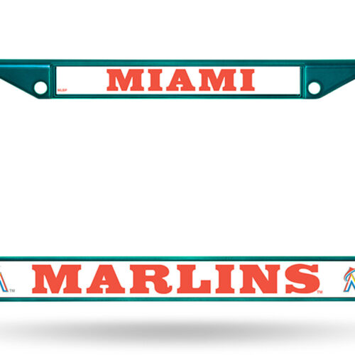 Miami Marlins License Plate Frame Metal Aqua – Special Order