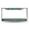 Los Angeles Chargers License Plate Frame Laser Cut Chrome – Special Order