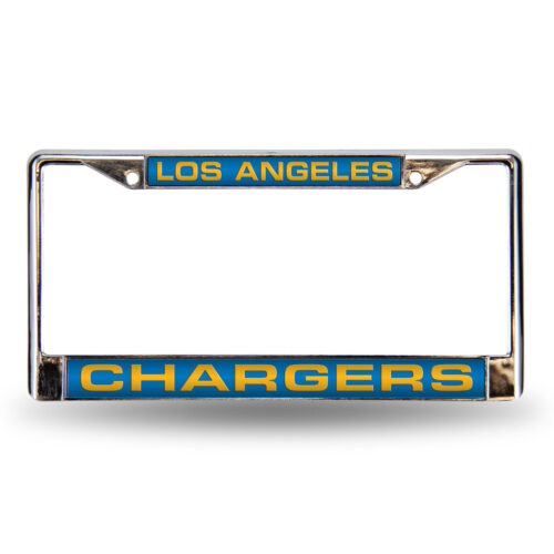 Los Angeles Chargers License Plate Frame Laser Cut Chrome – Special Order