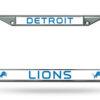 Detroit Lions License Plate Frame Chrome