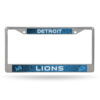 Detroit Lions License Plate Frame Chrome Printed Insert