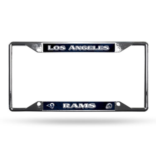 Los Angeles Rams License Plate Frame Chrome EZ View New