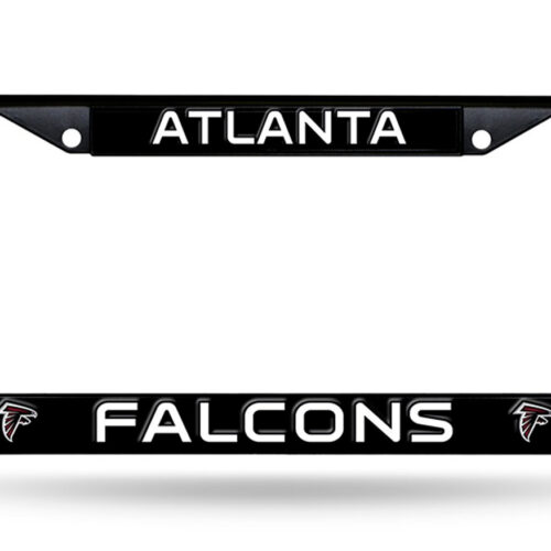 Atlanta Falcons License Plate Frame Chrome Black