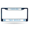 North Carolina Tar Heels License Plate Frame Metal Navy