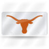 Texas Longhorns License Plate Laser Cut Silver