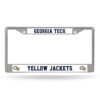 Georgia Tech Yellow Jackets License Plate Frame Chrome Alternate