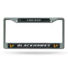 Chicago Blackhawks License Plate Frame Chrome Printed Insert