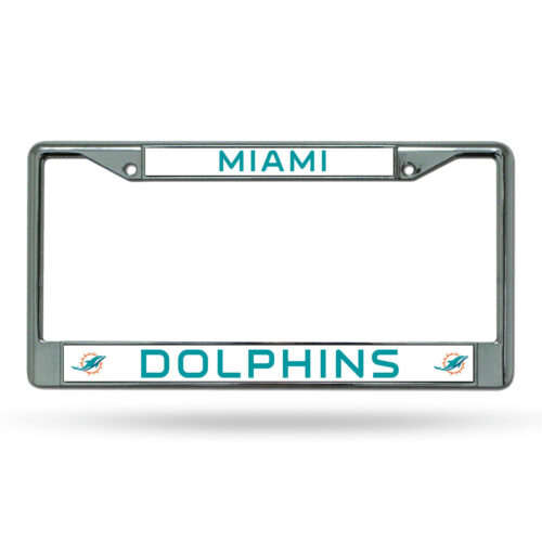 Miami Dolphins License Plate Frame Chrome