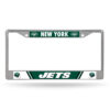 New York Jets License Plate Frame Chrome Printed Insert