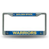 Golden State Warriors License Plate Frame Chrome Printed Insert