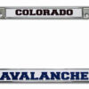 Colorado Avalanche License Plate Frame Chrome Printed Insert